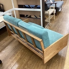 KE-6【新入荷 リサイクル品】モルト 2シーターソファ ターコイズブルー