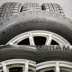 【YOKOHAMA ice GUARD iG50 PLUS 205/60R16】スタッドレス【Weds JOKER 16インチ 4本 6.5J5HPCD114.3+53】19年製 バリ溝 ノア等　(KTL052)