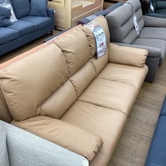 KE-9【新入荷 リサイクル品】レイコージャパン 3シーターソファ ブラウン