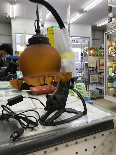 アンティーク照明　ネコ　テーブルランプ