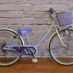 整備済 ブリヂストン22型 エコパル 中古 子供用自転車 紫色   