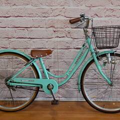 【取置中】丸石24型 リズミック 中古 子供用自転車 緑色