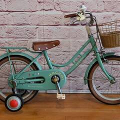 ブリヂストン16型 ハッチ 中古 幼児用自転車 緑色 