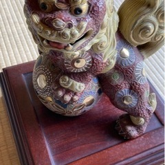 九谷焼　玉乗り赤獅子　狛犬　縁起物　魔除け　日本伝統工芸品