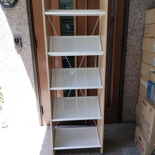 美品   2way(平にも斜めにも)ハイブリットシェルフ 5段