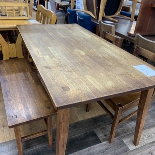ベンチダイニング4点セット wh  isky oak series ブラウ ン GEORGE'S取扱 20