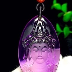 クリスタル観音ペンダント