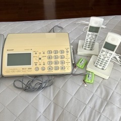 受渡決定 SHARP UX-D32CW 電話機　子機２台セット 