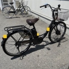 【中古】電動アシスト自転車26型 ブラウン