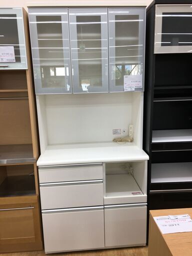 ★ジモティ割あり★  食器棚  W88×D51×H200 クリーニング済み SJ5561