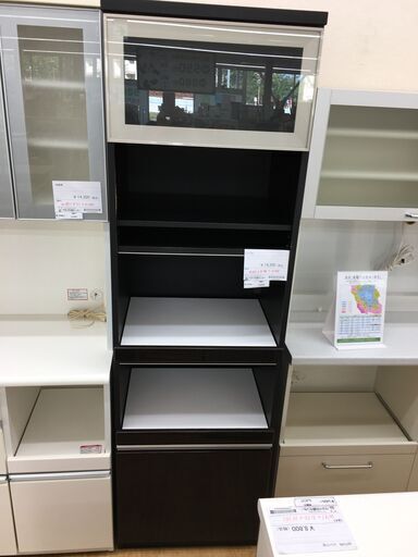 ★ジモティ割あり★  レンジ台 ブラウン W60×D48×H198 クリーニング済み SJ5562