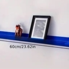 ブルーのアクリル製壁掛けシェルフ(棚) 2つセット