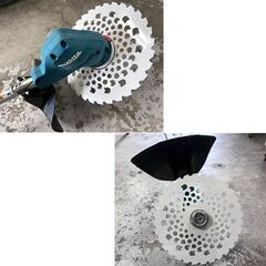 動作OK! マキタ 充電式草刈機14.4V MUR144UD チップソー付き 充電器 
