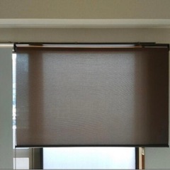遮光ニトリロールカーテン(ブラウン)130cm×180cm