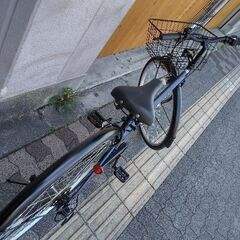 美品☆Kon\'s Labo[コンズラボ]27吋 シティサイクル 外装6段/LEDオート/マットブルー