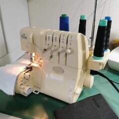 整備済　 ロックミシン衣縫人 エアスルー 差動送 LED照…
