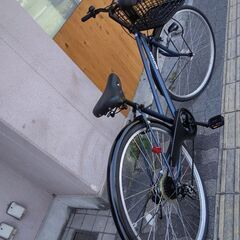 Kon\'s Labo[コンズラボ]27吋 シティサイクル 外装6段/LEDオート/マットブルー