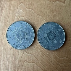 平成天皇御即位記念硬貨　平成2年　500円　2枚　美品