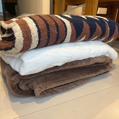 タオルケットと毛布のセット　
寝具