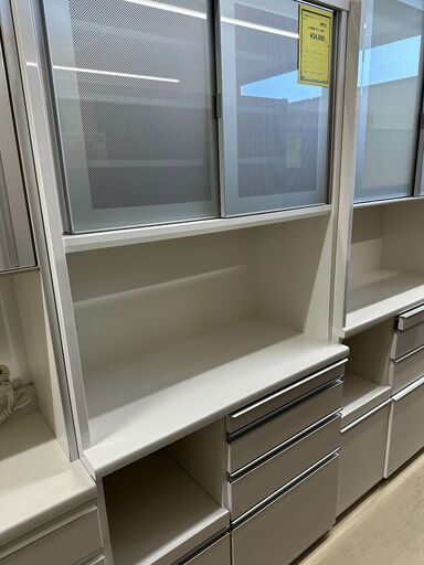 ジモティ来店特価!!　食器棚　松田家具　ホワイト　　J-0518
