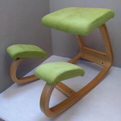 ロッキング式 バランスチェア 椅子 ライムグリーン 