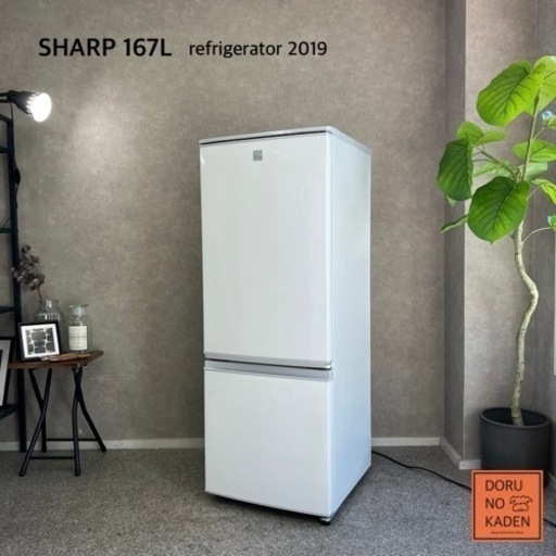 ☑︎ご成約済み SHARP 一人暮らし冷蔵庫 大きめ167L✨ 2019年製⭕️