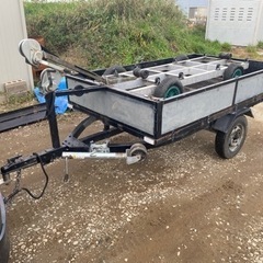 カーゴトレーラー 自作ウインチ付き ジェット 船台架台セット