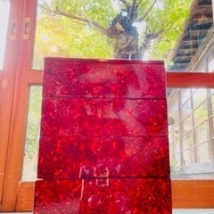 アンティーク品(昭和12年)5段 若狭塗りお重＆木箱のset