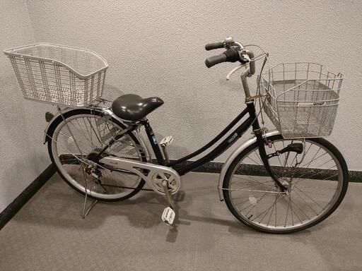 外装6段変速切り替え26型自転車 LEDライト付き ママチャリ シティサイクル