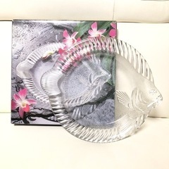 SOGA GLASS箱入り🐡日本製ガラス大皿 