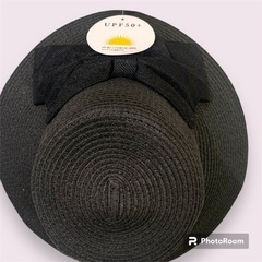 レディース　麦わら帽子　UPF50+  57.5センチ　新品
