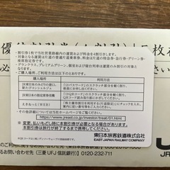 JR東日本株主優待割引券6枚