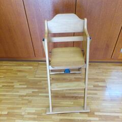2脚セット　木製椅子　木製　大和屋　ベビーチェア　ハイチェア