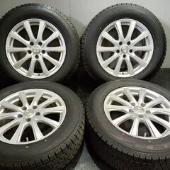 【GOODYEAR ICENAVI SUV 225/65R17】スタッドレス【INTER MILANO VEX 17インチ 7J5HPCD114.3+38】19年製 バリ溝 ハリアー RAV4等　(KTN049) 