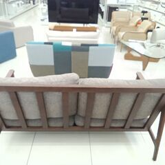 ☆ジモティ割あり☆ ベンチソファ ブラウン H81×D95×W161 クリーニング