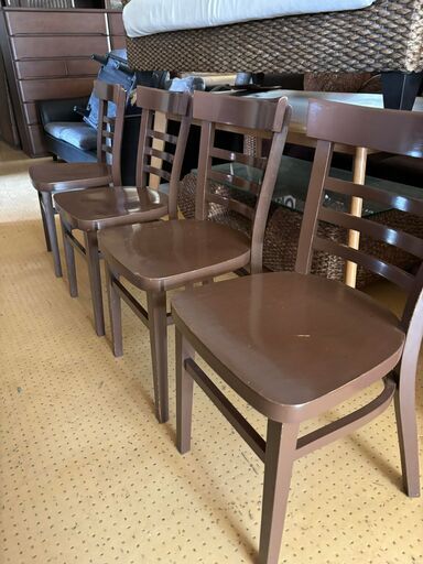 10客組 飲食店で使用 木製 チェア カフェ 居酒屋 喫茶店 他 ブラウン ウッドチェア