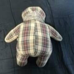 テデイベア人形珍しいチエック柄です。From England40cm