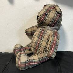 テデイベア人形珍しいチエック柄です。From England40cm