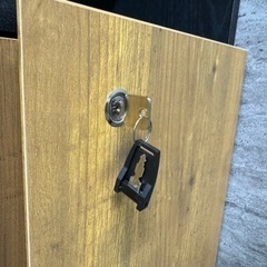 ペスパ2.0 木製キャビネット 5段 3段扉付き カギ付き ハイタイプ