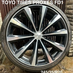 夏1シーズンのみ使用 4本 245/35/R20 ヴェルファイア ホイール付き 