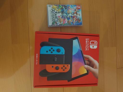 任天堂スイッチ有機EL本体と大乱闘スマッシュブラザーズのセット