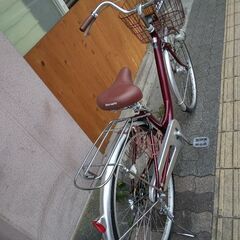 [MARUISHI]SORER(ソアラ)26吋 ファミリーサイクル 変速なし/アルミ/LEDオート/ワインレッド