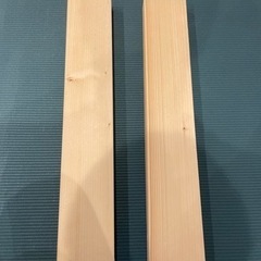 木材2本(ホワイトウッド、2x4、501mm)