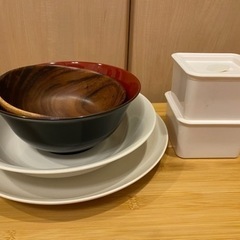 食器類 大皿 真空タッパー 木皿 お椀 セット