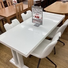 KE-18【新入荷 リサイクル品】モダンスタイル ダイニング5点セット 白