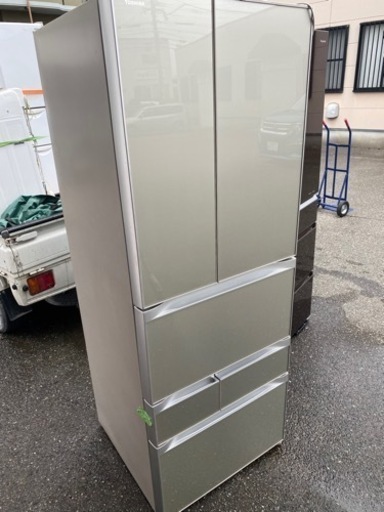 東芝 冷蔵庫 GR-H510FV(ZW) 508L 2014年製 東芝ノンフロン冷凍冷蔵庫