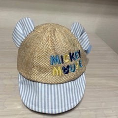 子供用　夏用帽子　麦わらミッキー　42〜44cm