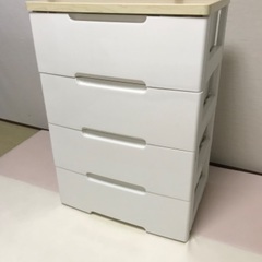 【美品】プラチェスト4段　収納ボックス　衣装ケース