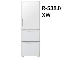日立 冷蔵庫 375L 3ドア 強化ガラスドア 右開き 幅60....