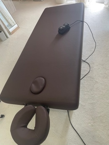 《取引予定》電動昇降 マッサージベッド (有孔) ブラウン